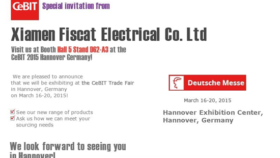 Fiscat bude vystavovat na veletrhu CeBIT v Hannoveru, Německo v březnu 16-20, 2015